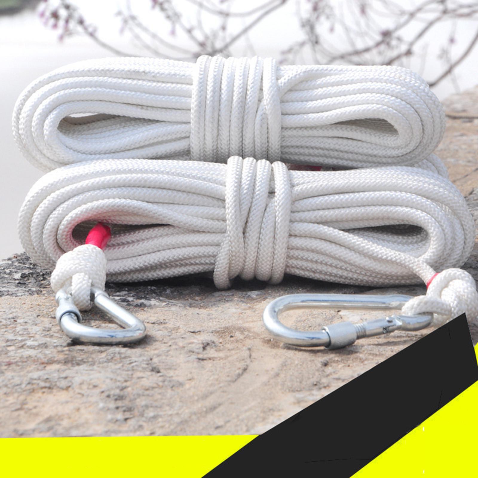 Climbing Rope with 2 Steel Hooks Rope for Tree Climbing