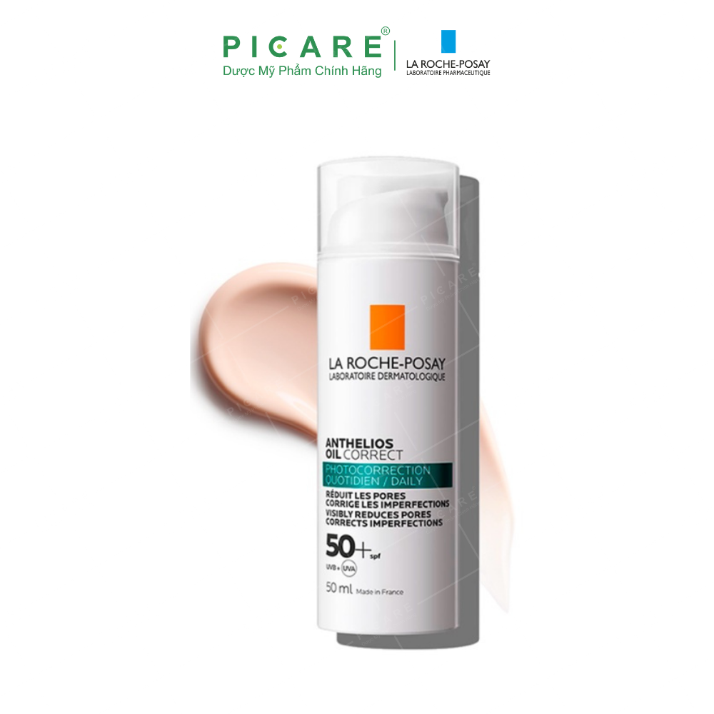 Kem Chống Nắng La Roche-Posay Dạng Gel Hỗ Trợ Giảm Mụn, Kiểm Soát Nhờn Anthelios Oil Correct Daily Gel-Cream SPF50+ 50ml