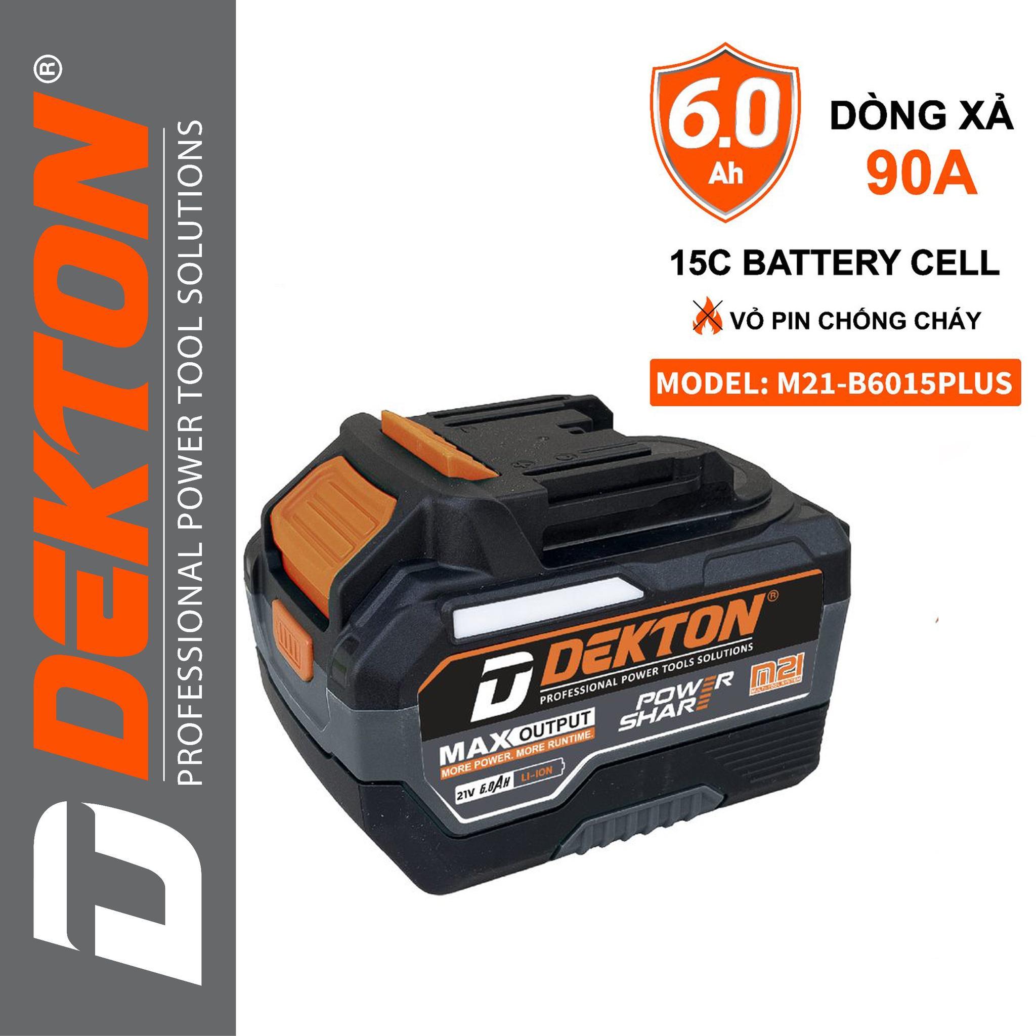 COMBO 2 PIN 6Ah DEKTON M21-B6015PLUS TẶNG 1 PIN 5A M21-B5A10C DEKTON - KM_T8 -HÀNG CHÍNH HÃNG