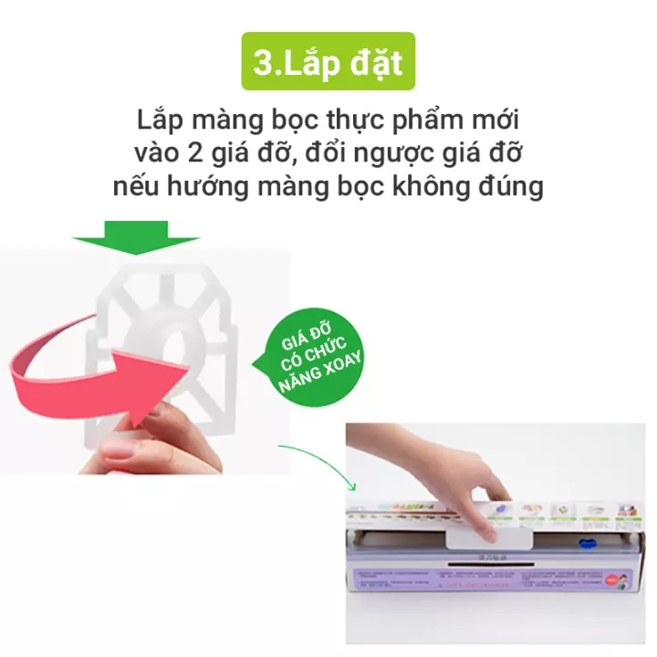 Combo 1 màng bọc thực phẩm PE + 1 lõi màng bọc MyJae Đài Loan 30cm x 120m dạng dao cắt trượt bảo quản thực phẩm an toàn tiện lợi