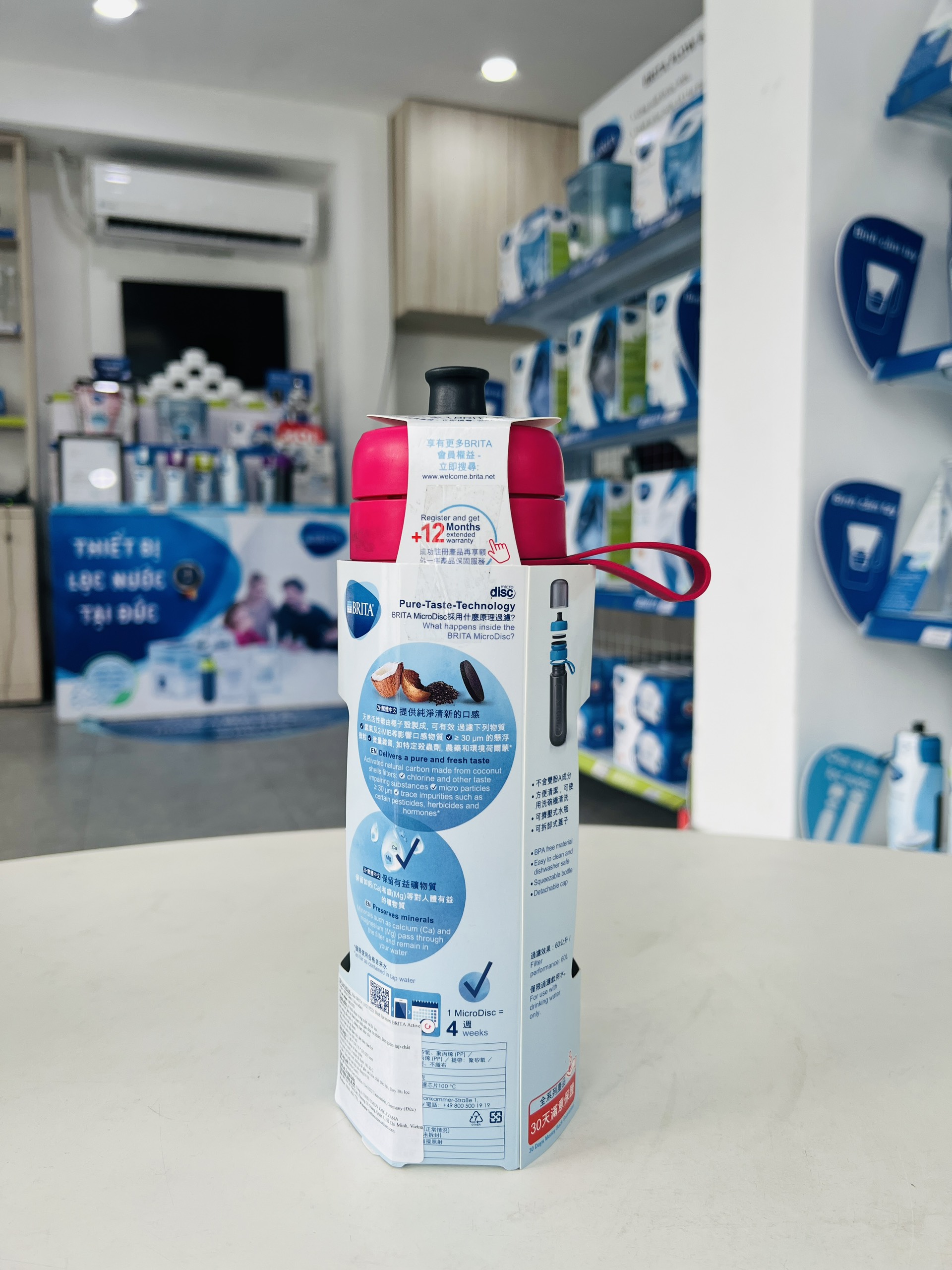 Bình Lọc Nước BRITA Active Pink - 600ml