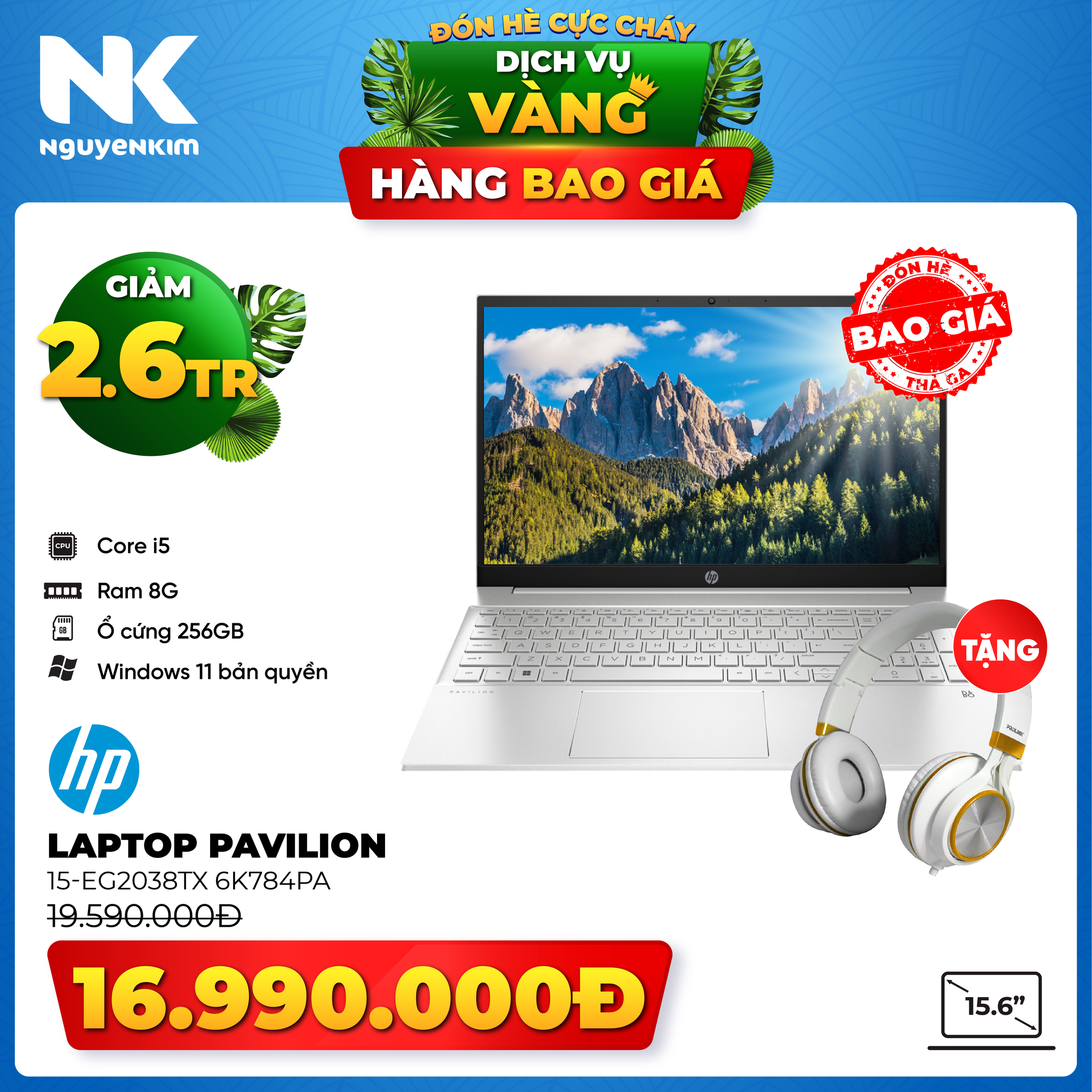 Laptop HP Pavilion 15-EG2038TX i5-1235U/8GB/256GB/Win11 6K784PA - Hàng chính hãng