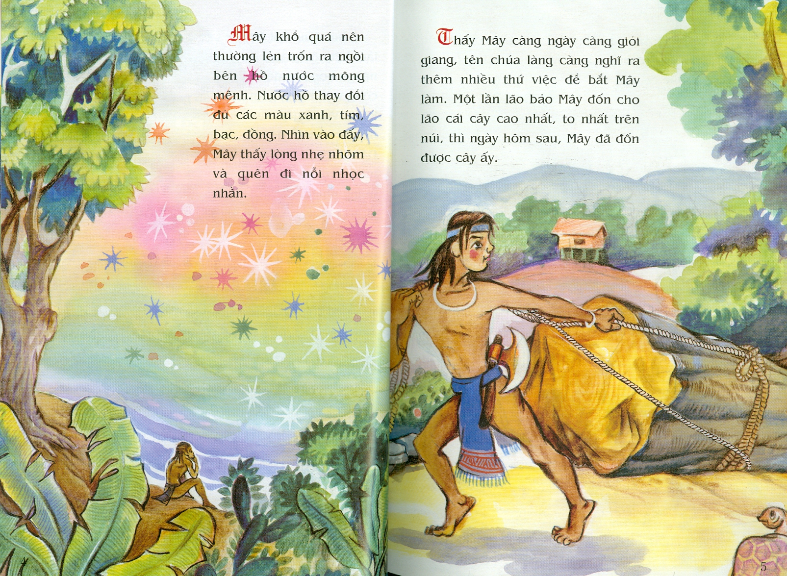 Tranh Truyện Dân Gian Việt Nam - Cất Nhà Giữa Hồ