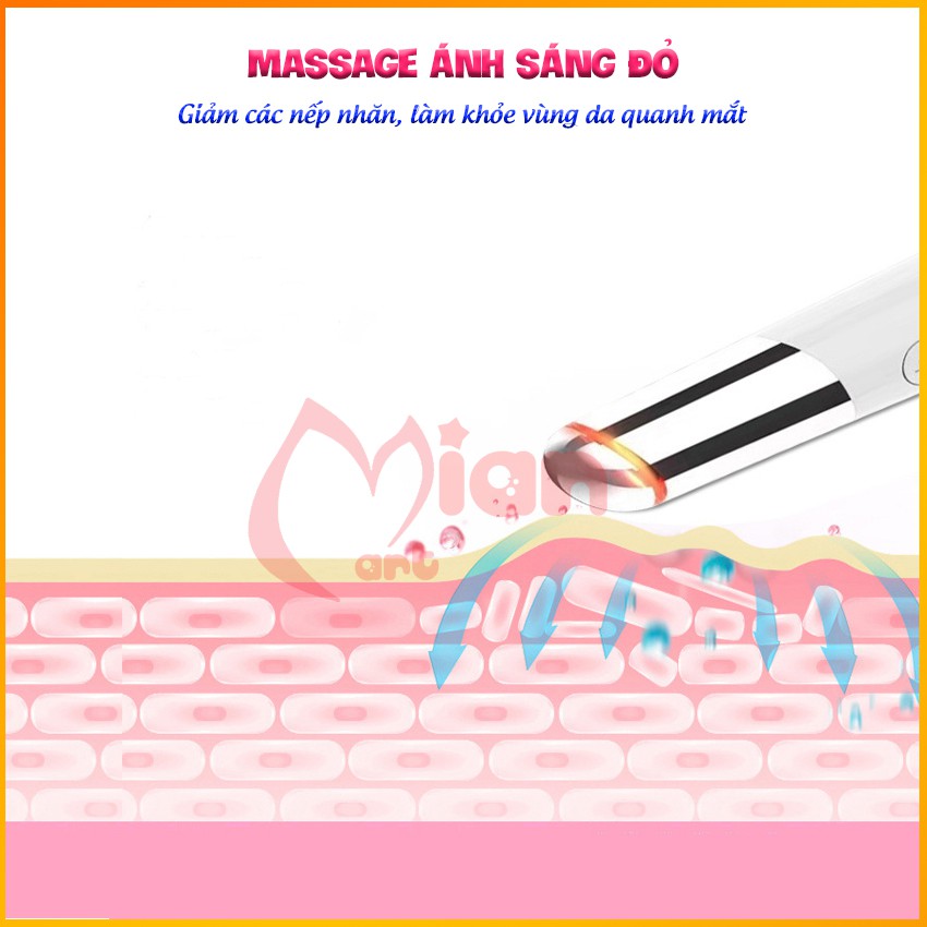 Máy massage mắt mini làm giảm nếp nhăn quầng thâm, bọng mắt chế độ rung mạnh