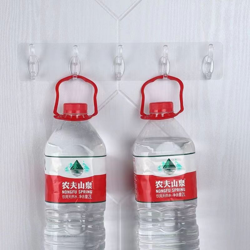 Móc Dán Tường Nguyên Khối Gồm 6 Móc Trong Suốt Siêu Dính Chịu Lực Tốt Sử Dụng Đa Năng Trong Nhiều Không Gian Nhà