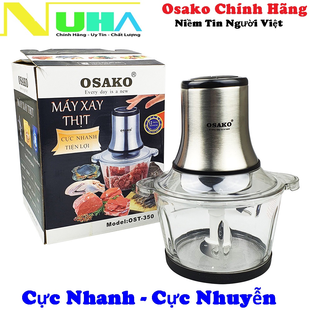 Máy xay thịt Osako OST-350, dung tích cối 2Lit, công suất 350W-Hàng chính hãng