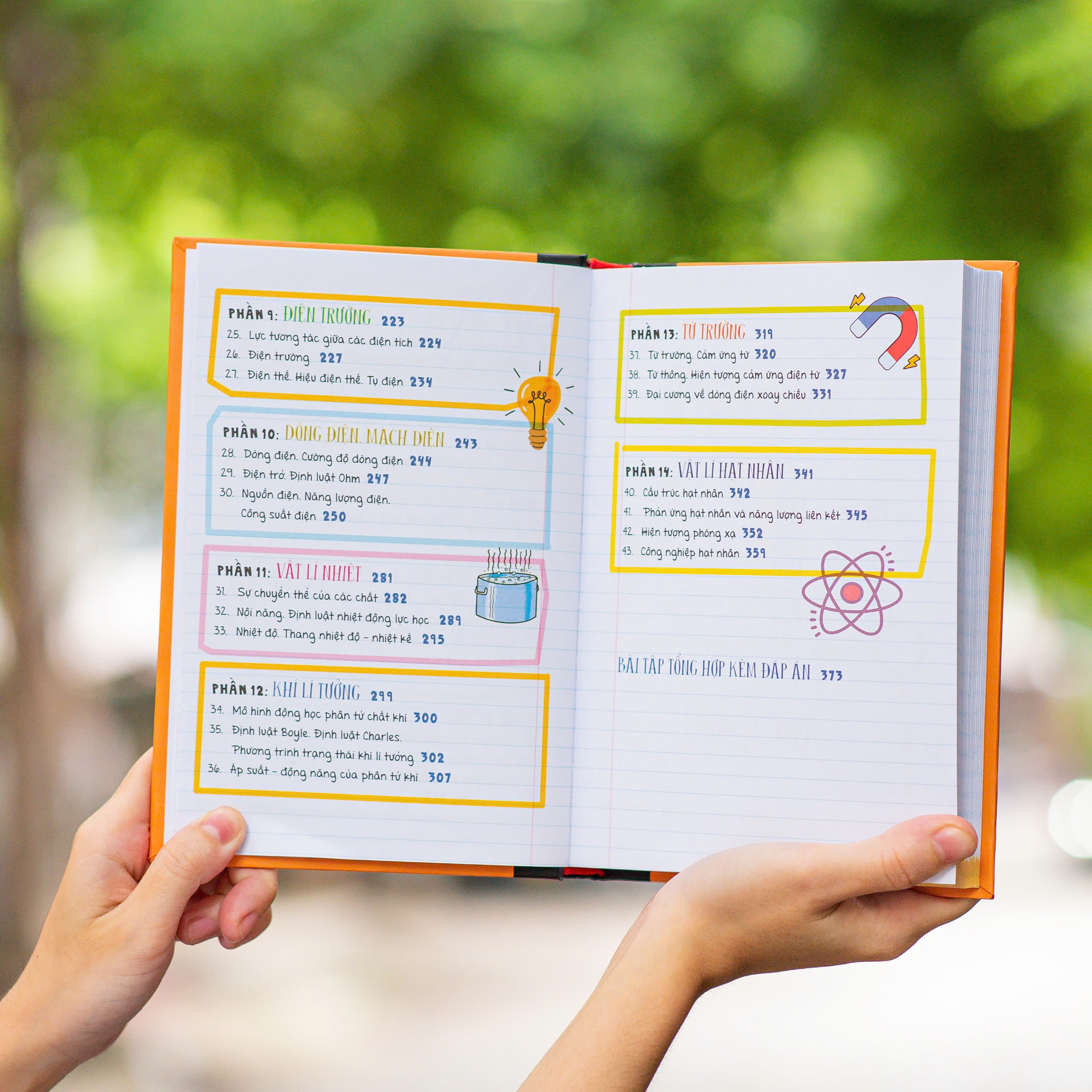 Sách Sổ tay vật lí tổng hợp kiến thức vật lí lớp 8 lớp 9 và THPT bìa cứng in màu Hiệu sách Genbooks