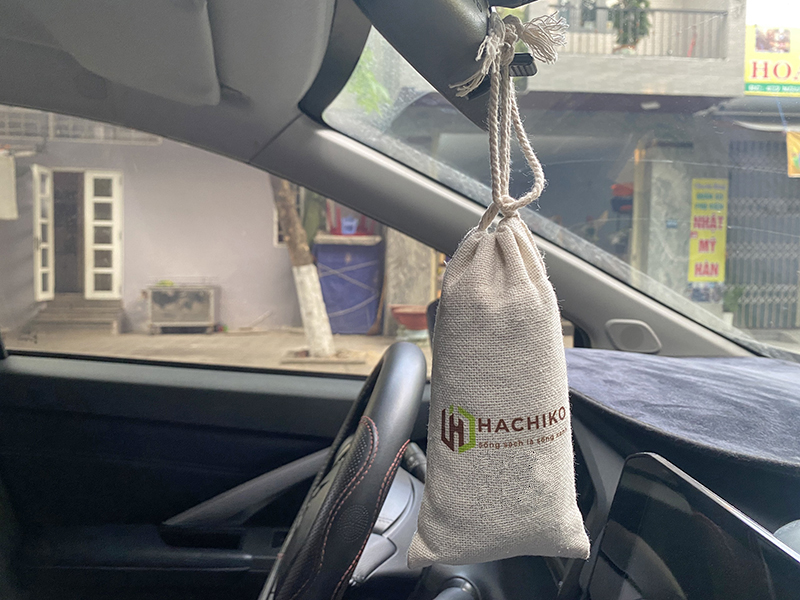 Túi than hoạt tính Hachiko khử mùi ô tô, khử mùi tủ giầy dép quẩn áo, hút ẩm khử mùi hôi trong phòng, khử độc, làm từ 100% gáo dừa
