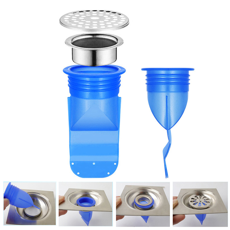 Silicone thoát sàn chống mùi, ngăn côn trùng vi khuẩn chui lên lắp thoát sàn Nhà tắm, ống xả nước máy giặt, chậu rửa mặt - Phiên bản nâng cấp thế hệ 2 - Model S121 - Xuất xứ: Hàn Quốc