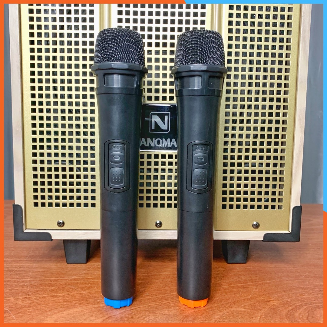 Loa Kéo Karaoke Cao Cấp Mini Nanomax SK-T12 3 Tấc Đọc Được USB Thẻ Nhớ Công Suất Tối Đa 260W  Vân Gỗ Tặng Kèm 2 Mic Hàng Chính Hãng