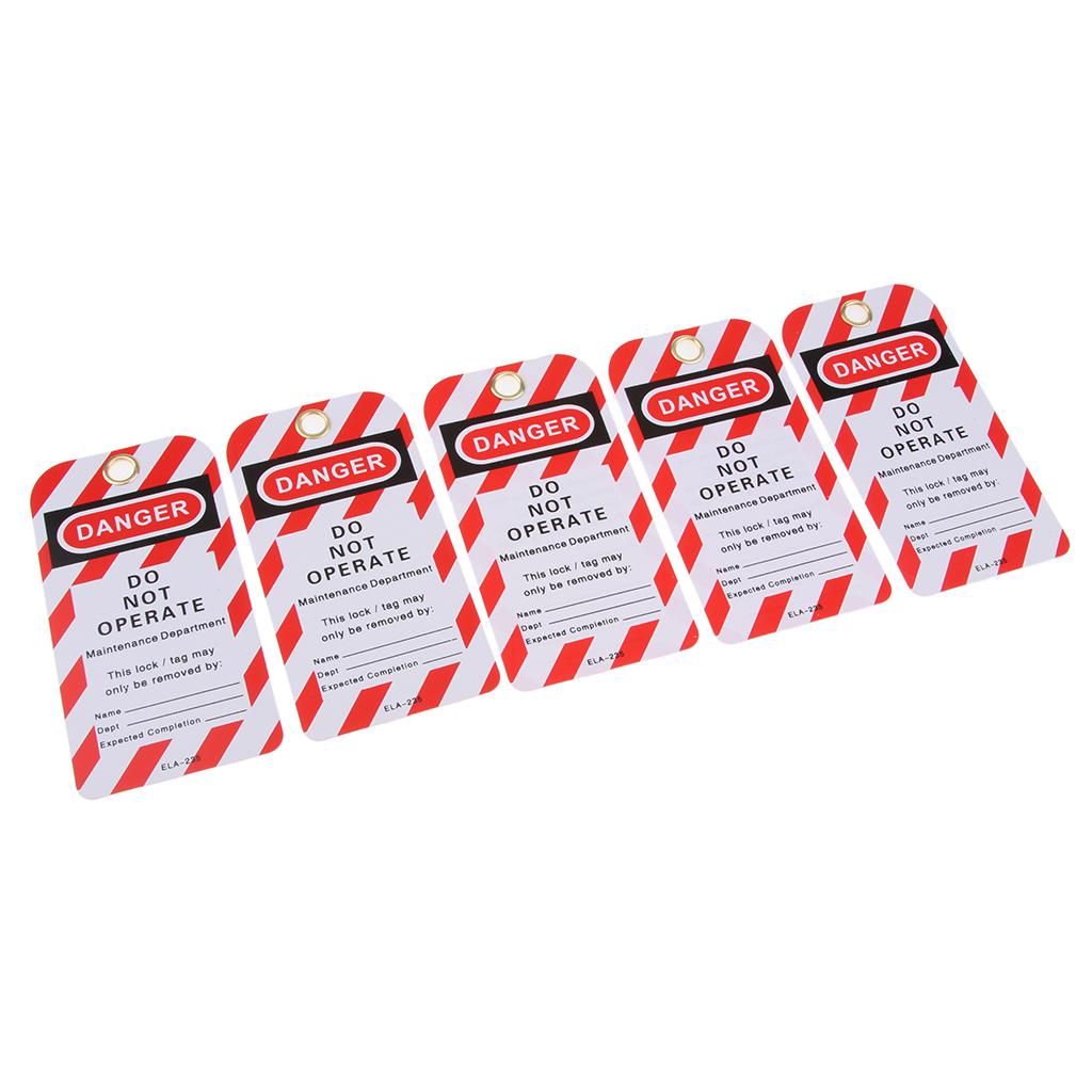 Set 5 Thẻ Ghi Chú An Toàn Bằng Nhựa Dùng Khi Sửa Chữa