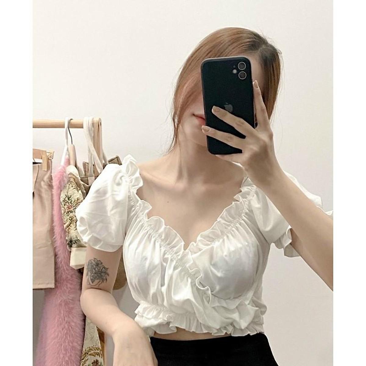 Áo chéo eo cột dây có mút ngực