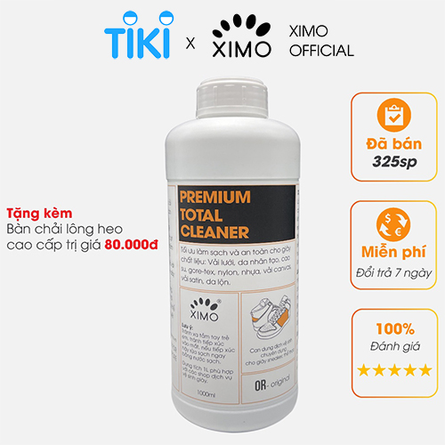 Can dung dịch vệ sinh chăm sóc giày XIMO Prenium Total Clean phù hợp cho các đại lý - 1000ml