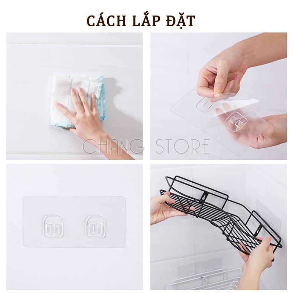 Kệ góc dán tường siêu dính trong nhà tắm ,nhà bếp siêu tiện dụng