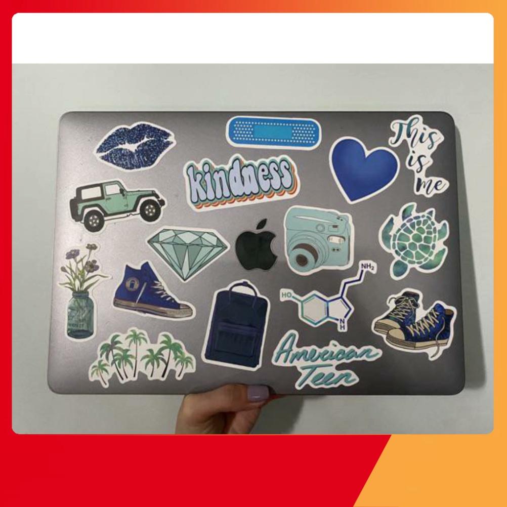 Bộ 50 sticker đen và trắng black white stickers HarrLey Daavidson tô điểm Vali Laptop Mũ bảo đảm xe gắn máy xe