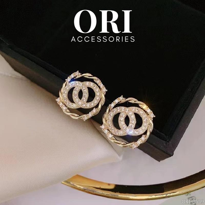 Bông tai nữ Canel đính đá sang trọng ORI ACCESSORIES B509