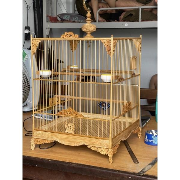 LỒNG CHIM CHÀO MÀO TRE HOA MAI CHẠM 28 Chi tiết - MẪU TANG GIẬT CẤP - HÀNG NGUỘI KỸ - NÉT - ĐẸP - LỒNG CHIM TONY STORE