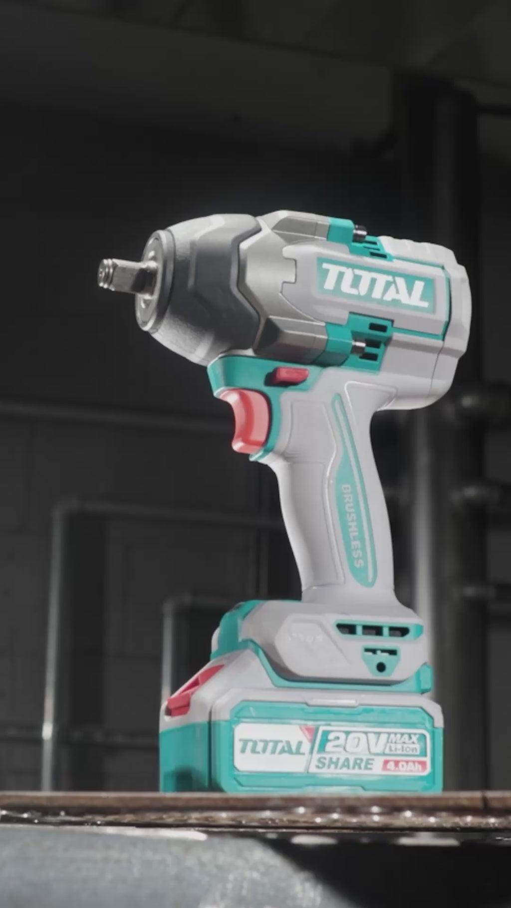 BỘ COMBO MÁY SIẾT BULOONG KHÔNG CHỔI THAN TIWLI2085 &amp; MÁY THỔI NHIỆTTBLI200 2 DÙNG PIN 20V TOTAL TOSLI240489 - HÀNG CHÍNH HÃNG