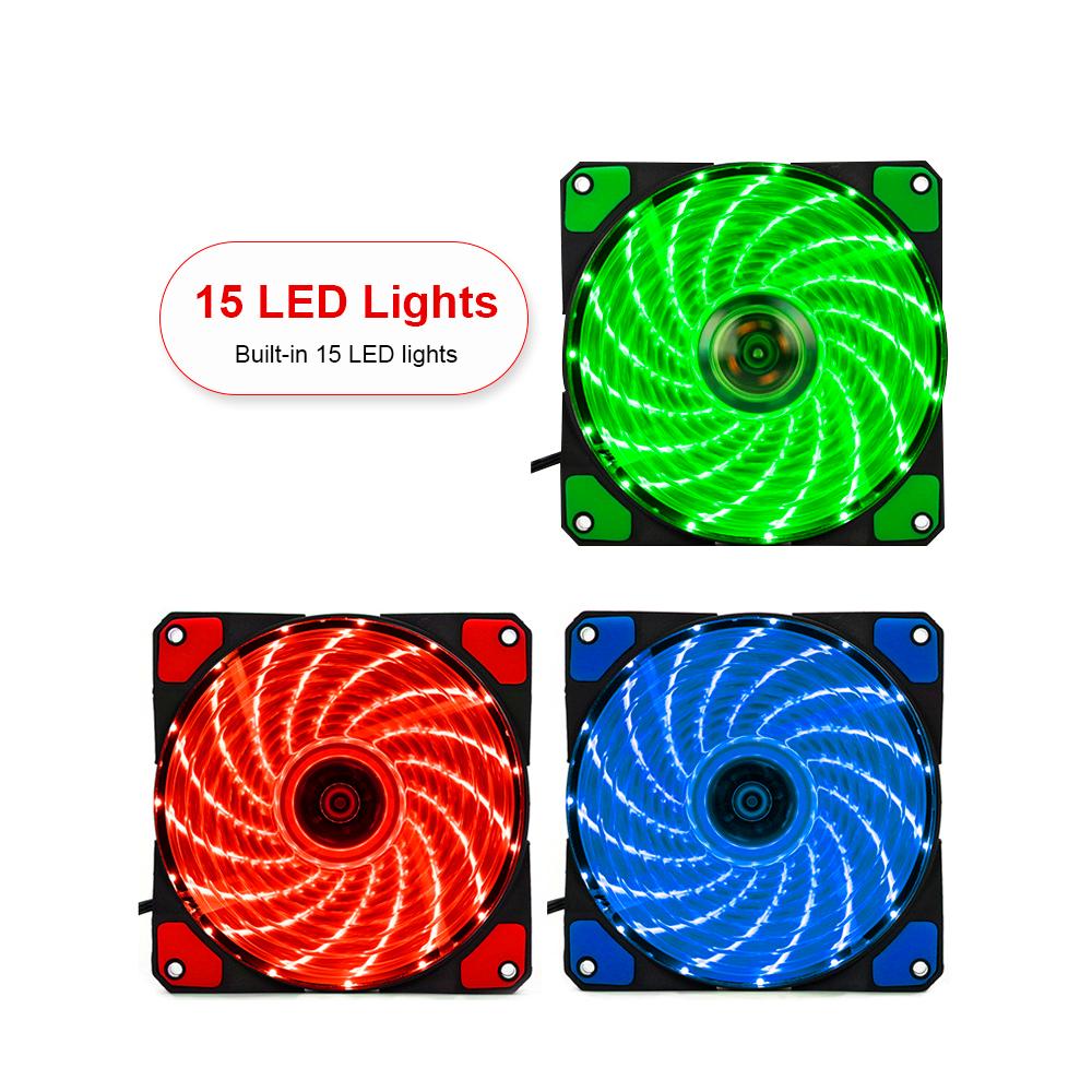 Quạt Case PC 12CM LED im lặng Gió mạnh