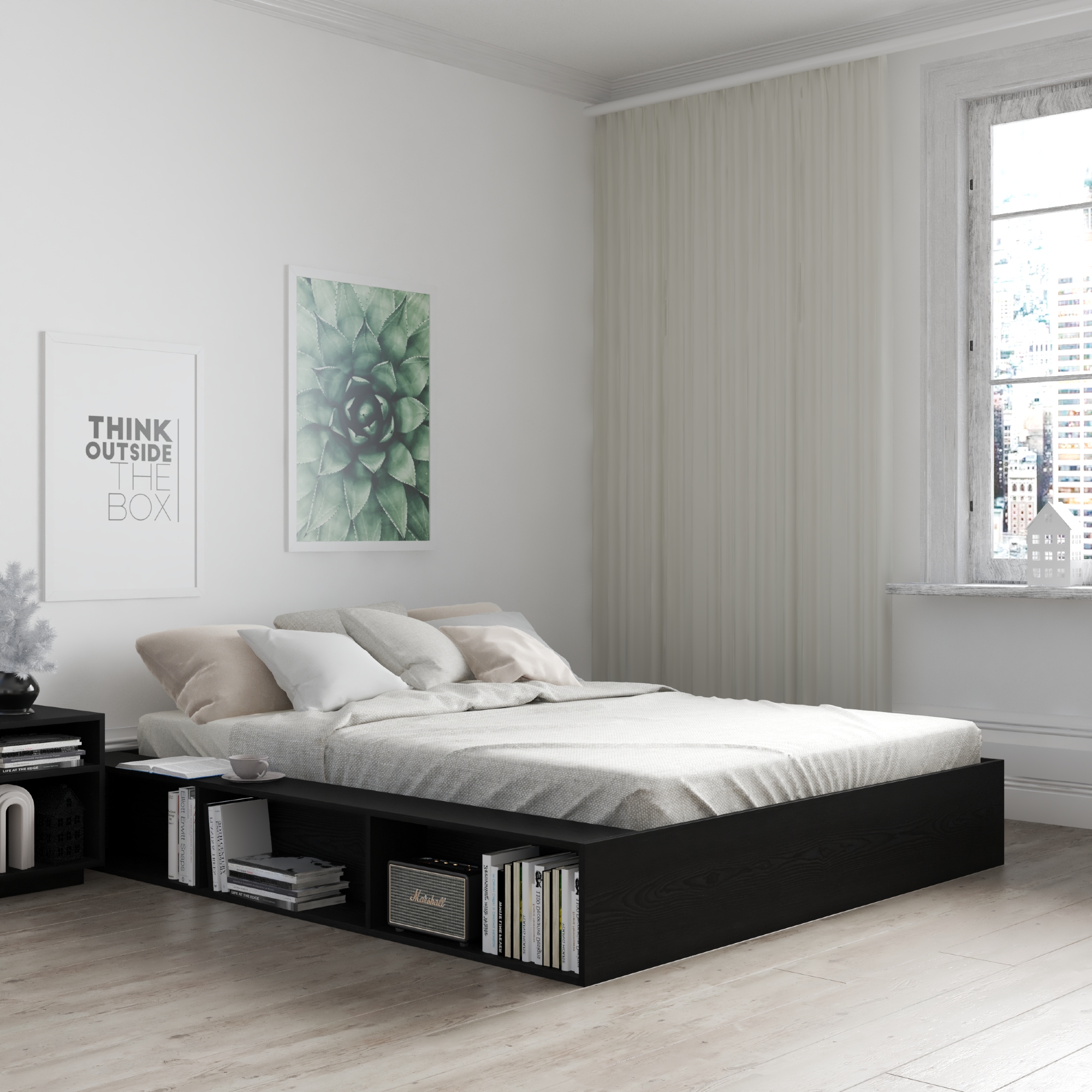 [Happy Home Furniture] ZANE, Giường ngủ 3 ngăn đựng đồ, GNG_093, GNG_094, GNG_095, GNG_096