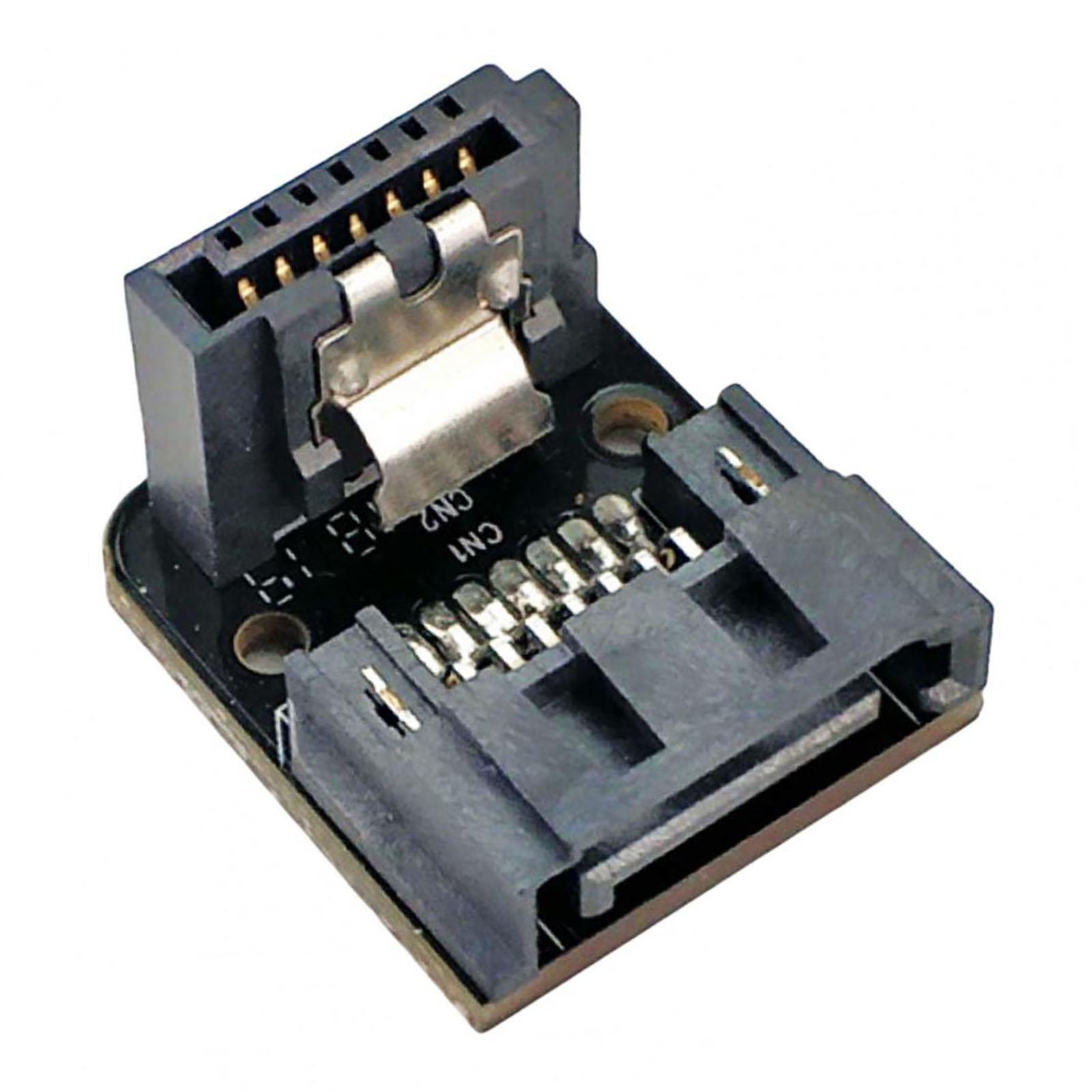 7Pin Female to Male Adapter Connector Durable 90 Degree Converter for SSD HDD