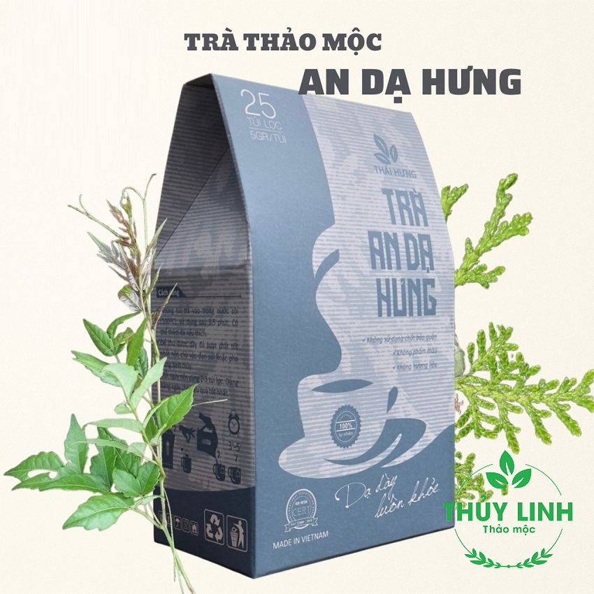 Combo 04 hộp Trà An Dạ Hưng Giảm ợ hơi, ợ chua, đầy bụng, đau rát thượng vị - Chống viêm loét, cầm máu dạ dày