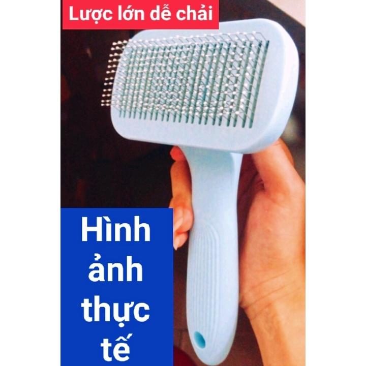 Lược chải lông chó mèo thế hệ mới - cải tiến nút bấm lấy lông tiện lợi - 2 màu Pastel siêu đẹp