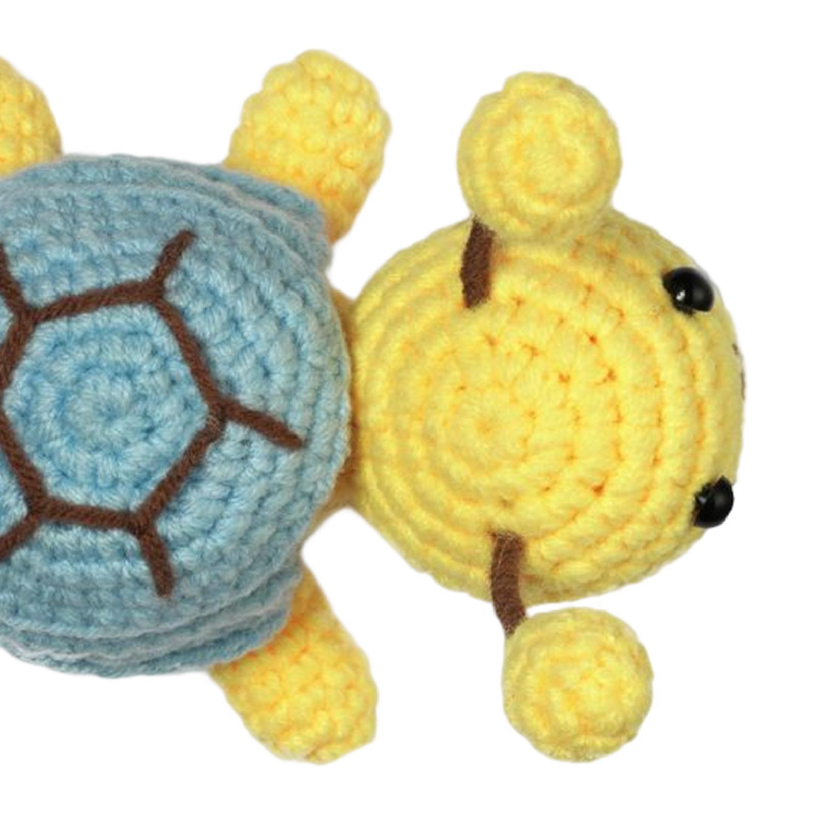 Handmade Animal Doll Crochet Kit Turtle Sewing to Use Starter Needlework Classic Birthday Gift Crochet Kit Knitting Kit Adults