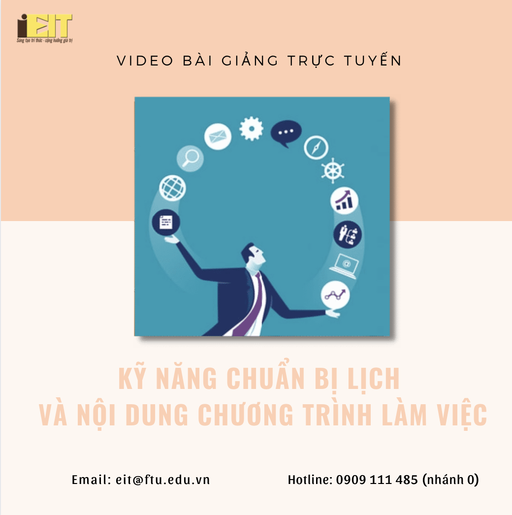 Bài giảng trực tuyến Kỹ năng chuẩn bị lịch và nội dung chương trình