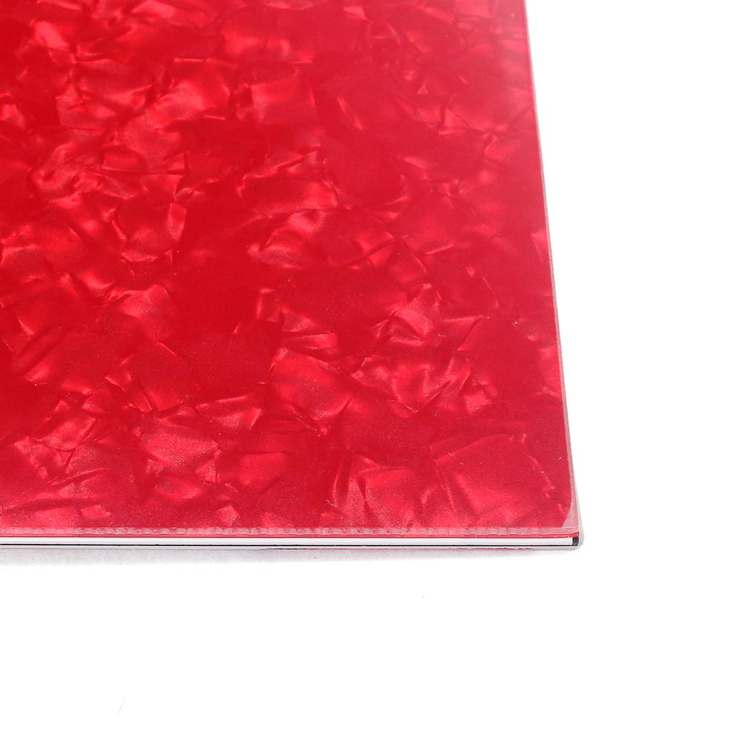 Durable DIY 3-Ply PVC Red Pearl Guitar Bass Pickguard Blank Material Scratch Plate Sheet