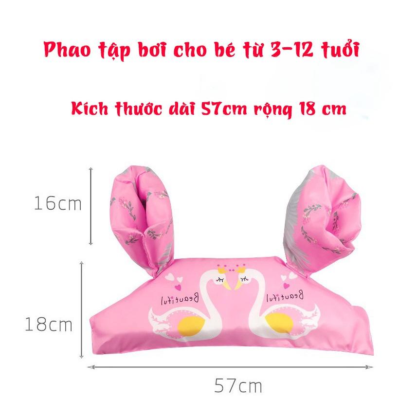 Phao tập bơi liền thân, phao tay đỡ ngực cho bé trai bé gái từ 3 đến 12 tuổi chất liệu cao cấp mềm mại