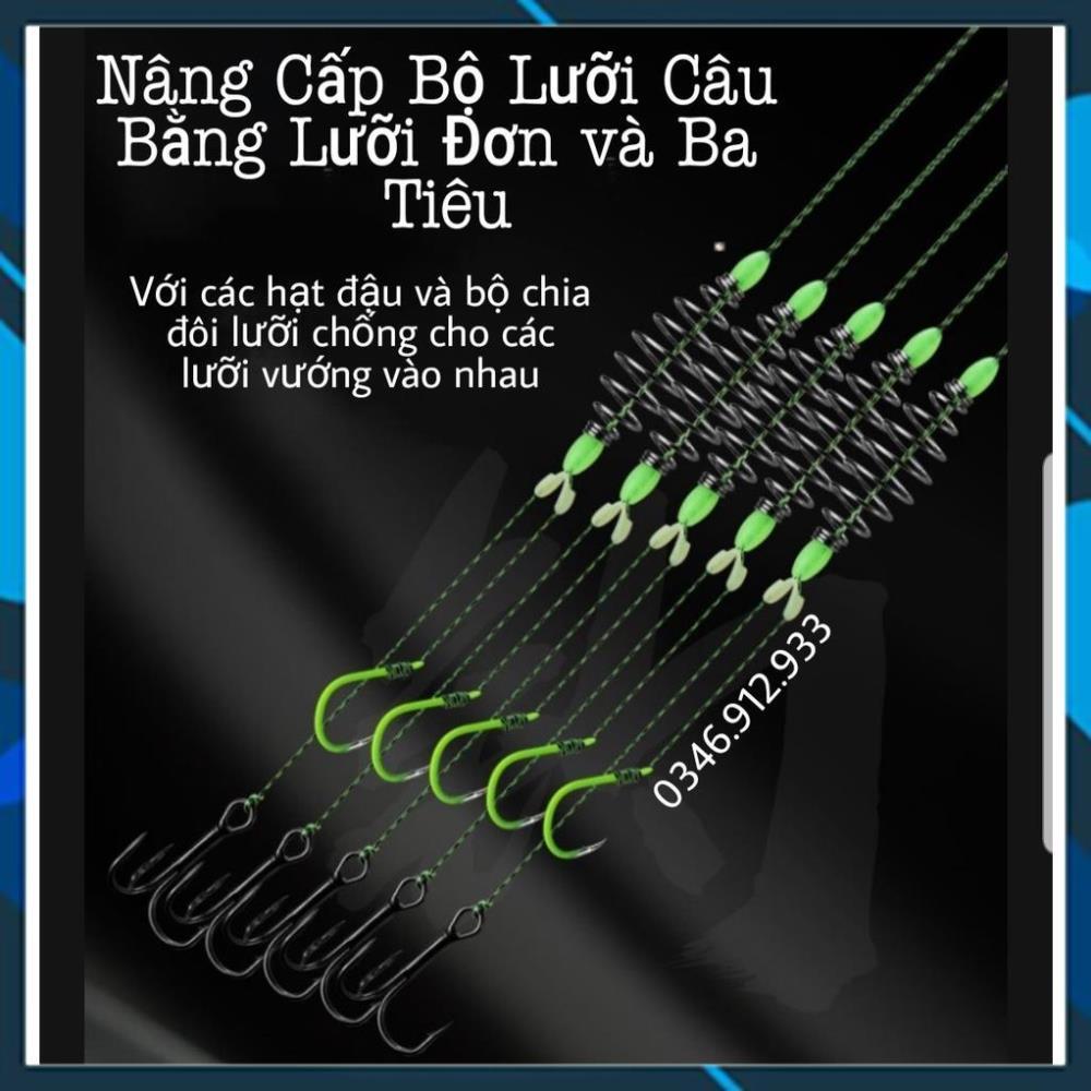 Bộ 10 Thẻo Dù Câu Cá Kèm Lò Xo Và Lưỡi 3 Tiêu Buộc Sẵn Câu Đài Cao Cấp Lưỡi Câu Cas Đại Lý Đồ Câu Cá_ PK1