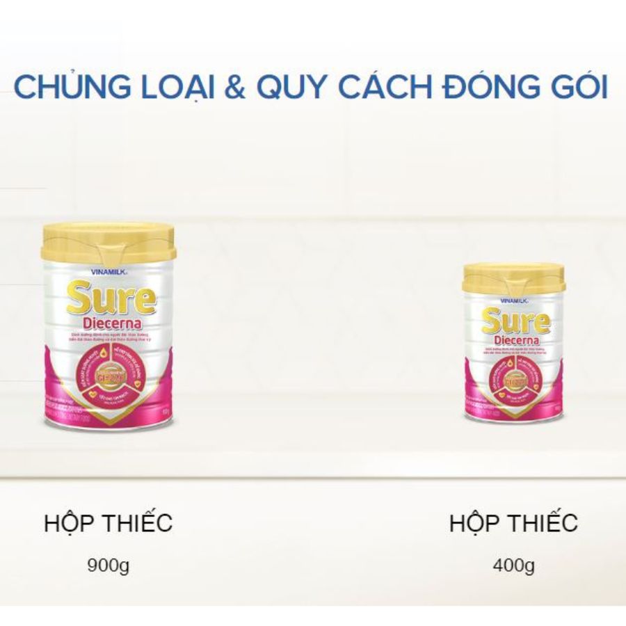 Sữa Bột Vinamilk Sure Diecerna - Hộp Thiếc 900g