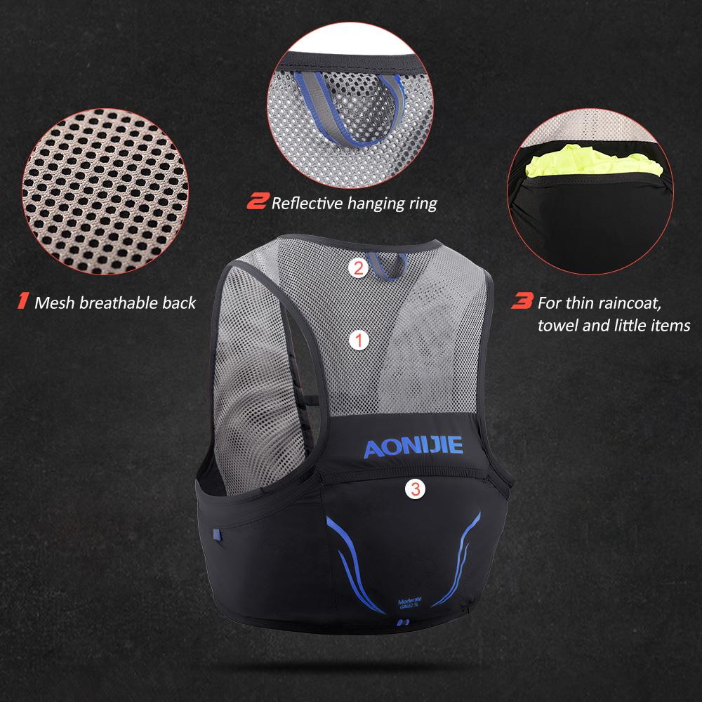 Áo vest lưới thoáng khí kết hợp túi đựng dành cho chạy bộ đi xe đạp ngoài trời