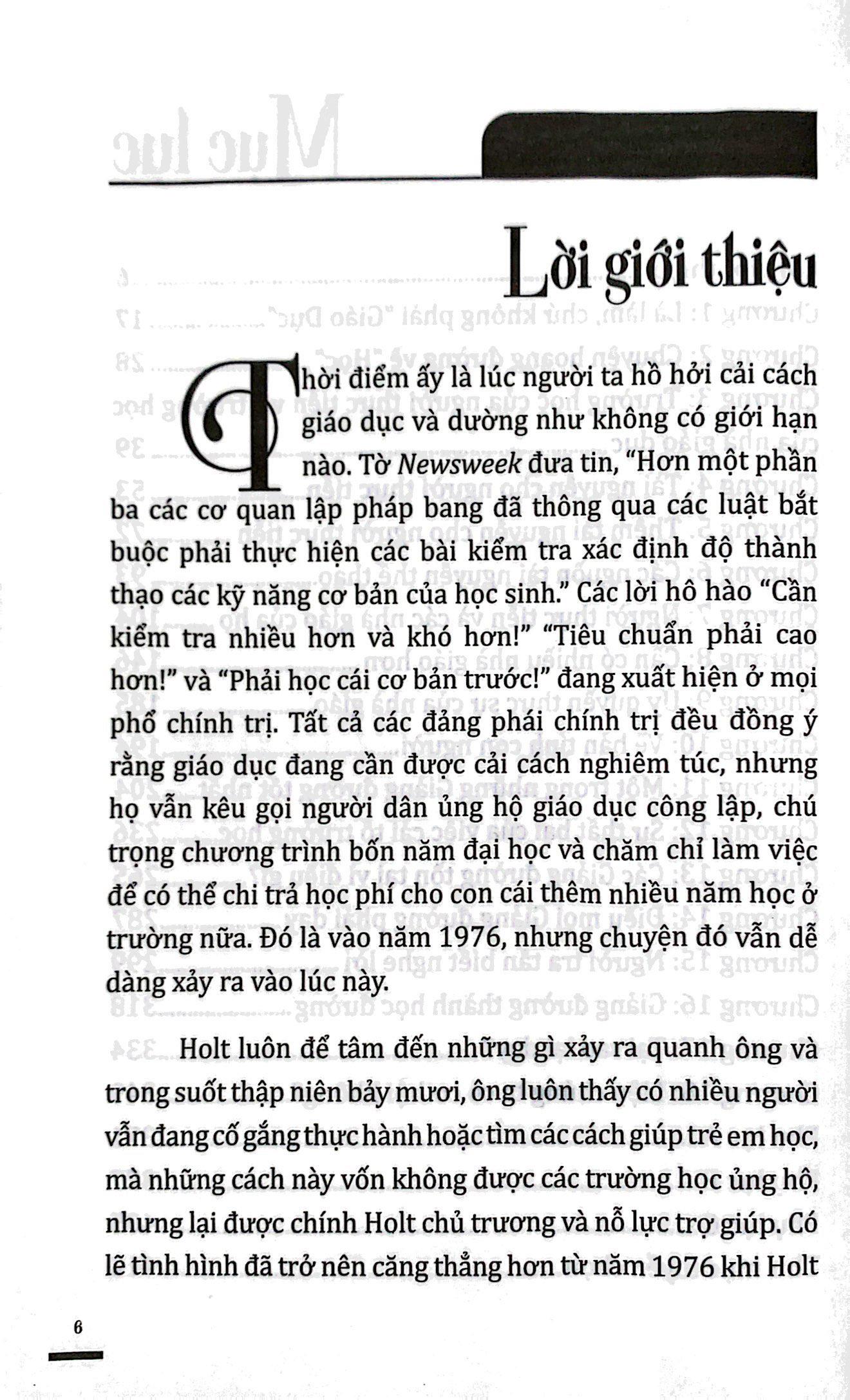 Thay Vì Giáo Dục