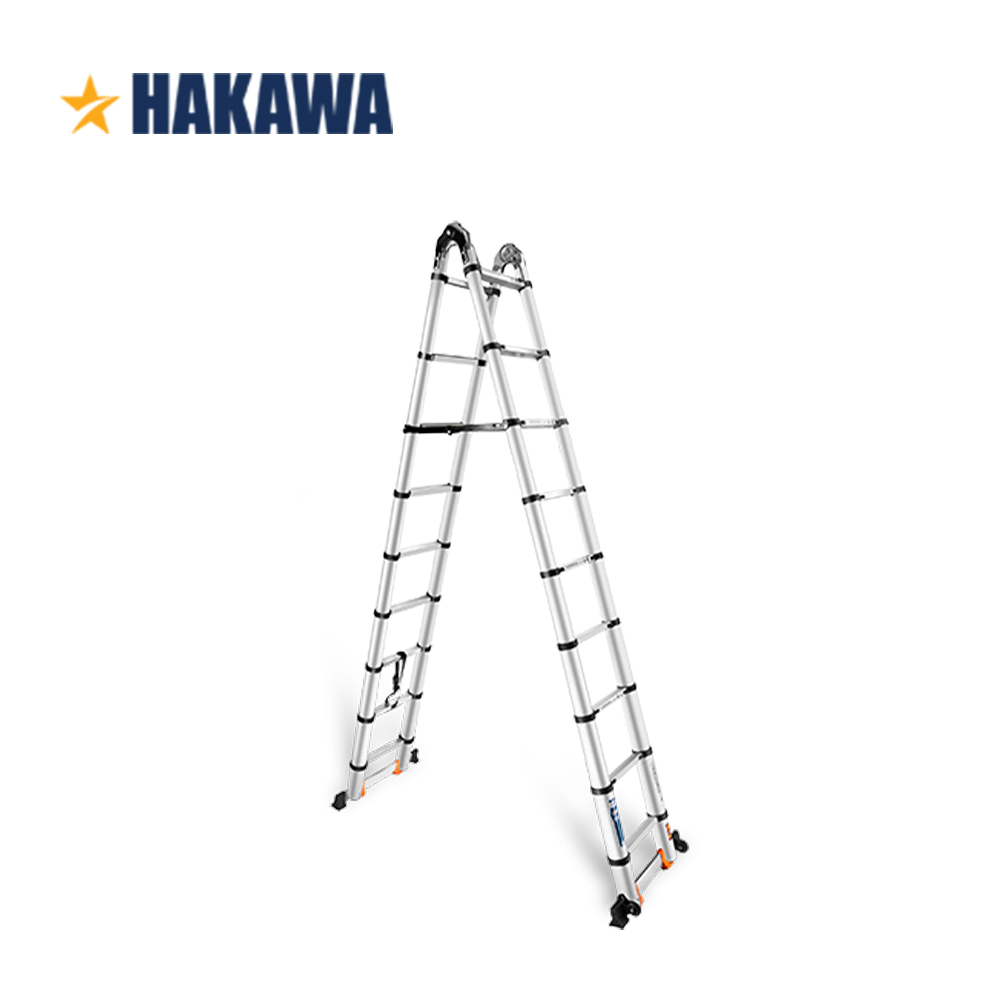 Thang nhôm rút đôi chữ a Nhật Bản HAKAWA HK256 (5,6M) - Phân phối chính hãng - Nhỏ gọn tiện lợi 