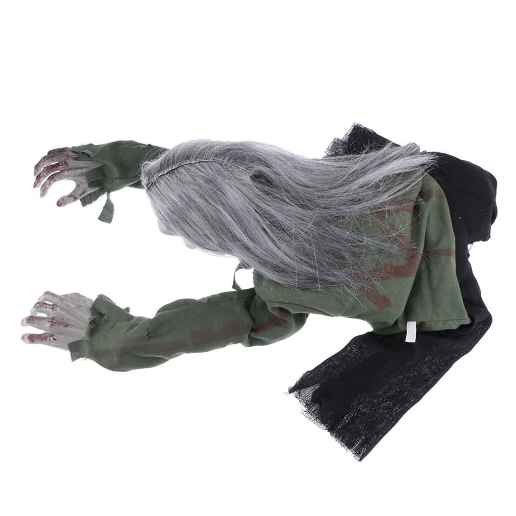 Scary Halloween Crawling Zombie Animated Haunted House Party Decoration Prop