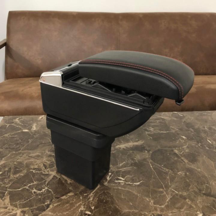 Hộp tỳ tay xe hơi cao cấp dành cho Mitsubishi Xpander cắm cốc không cần khoan vít-có cổng cắm USB.