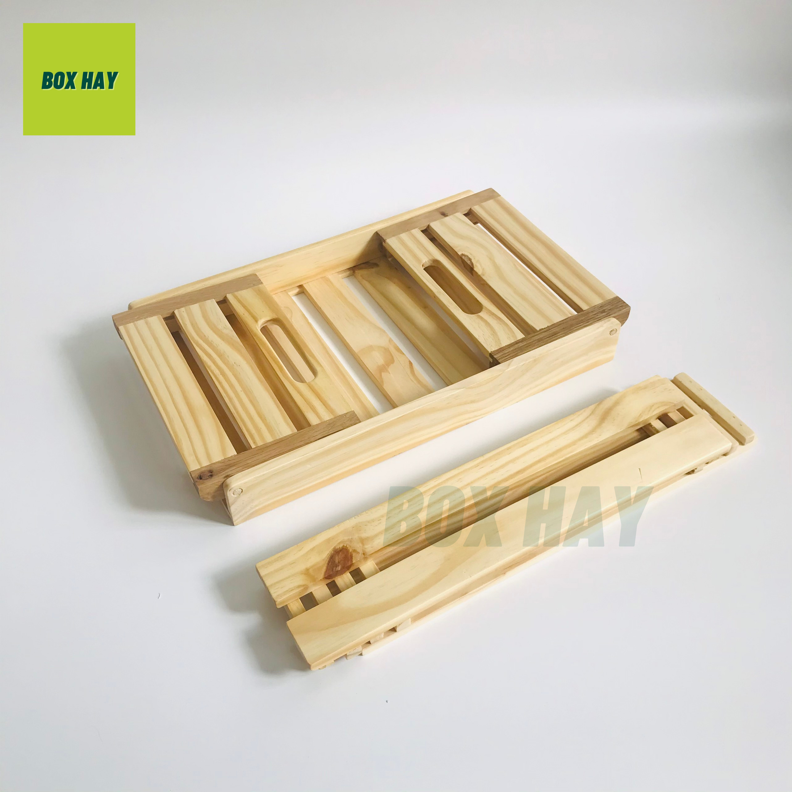 Thùng Gỗ Pallet, Thùng Gỗ Đa Năng Lắp Ráp, Hộp Khay Gỗ Pallet Decor Làm Đôn Chậu Gỗ, Bàn Trà, Thùng Đựng Đồ Chơi