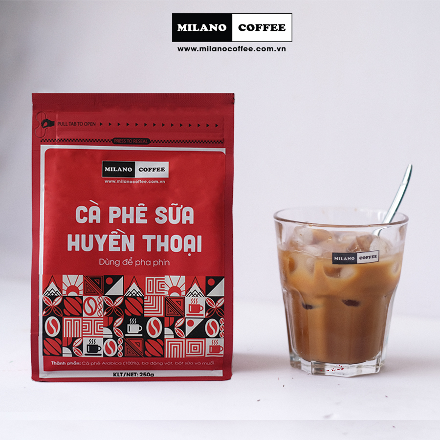 Cà phê Milano Coffee 100% Arabica - Cà Phê Sữa Huyền Thoại 250gr