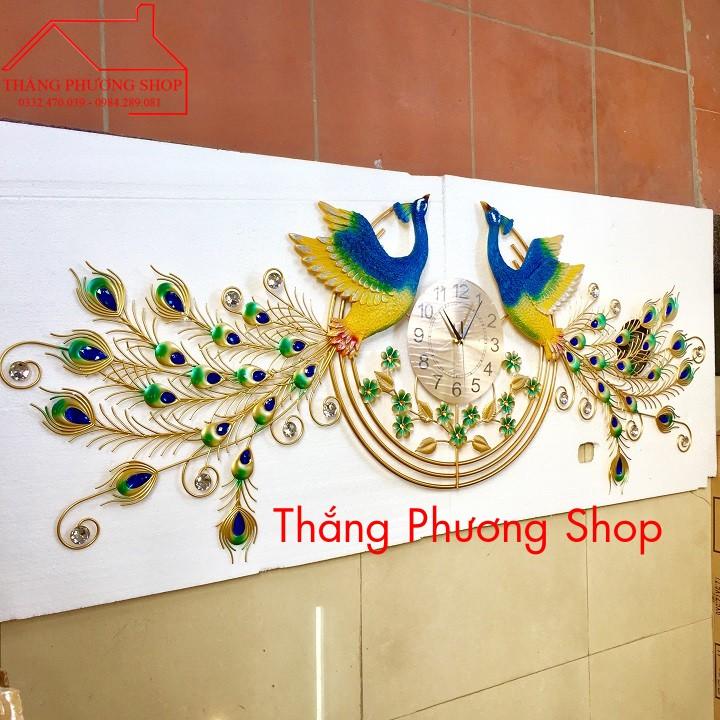 Đồng Hồ Treo Tường Trang Trí Chim Công Uyên Ương TP-078