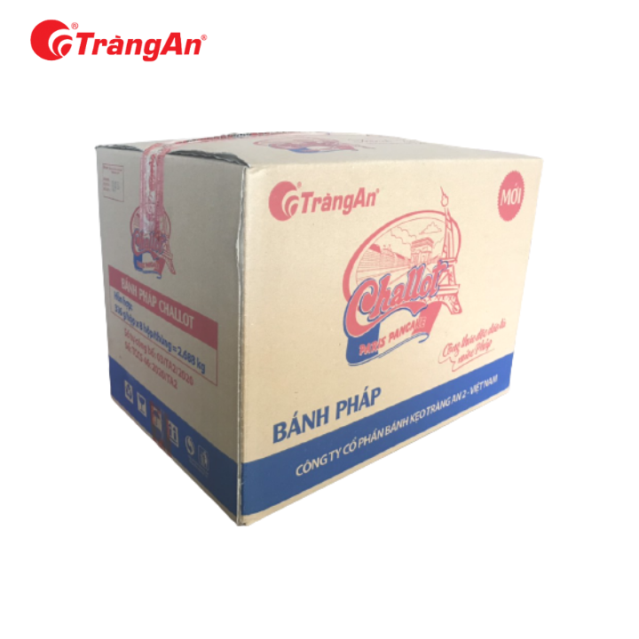 Thùng 8 Hộp Bánh Pháp Challot Hỗn Hợp 336g, Thanh Mát Nhân Kem Trái Cây