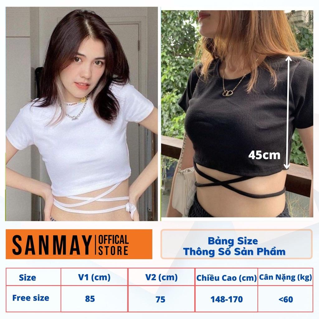 Áo Thun Croptop Kiểu Nữ Sexy Aos Crt Ôm Sát Body Thiết Kế Năng Động Ngầu Hàn Quốc SANMAY AO039