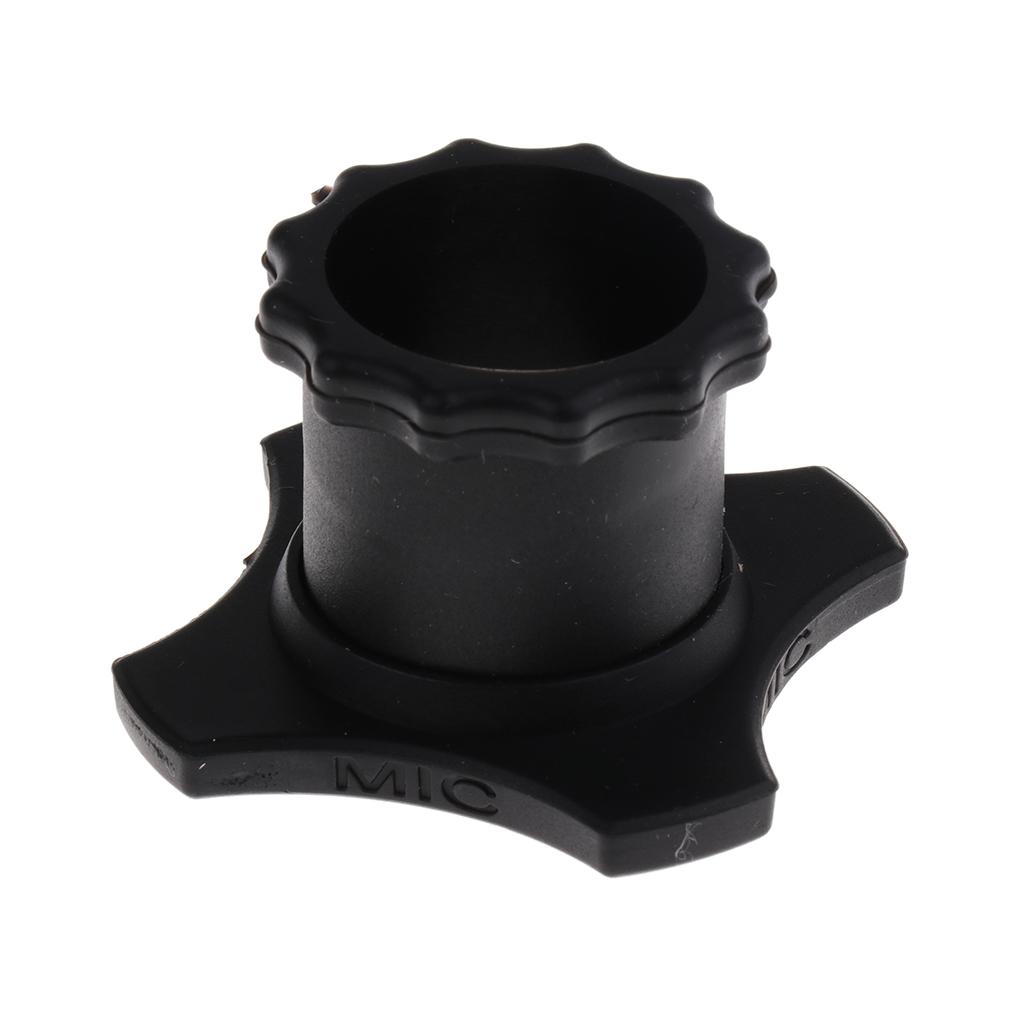 2 Set Wireless Microphone Holder Mic Anti-rolling Protection Rings + Bottoms for KTV Performance