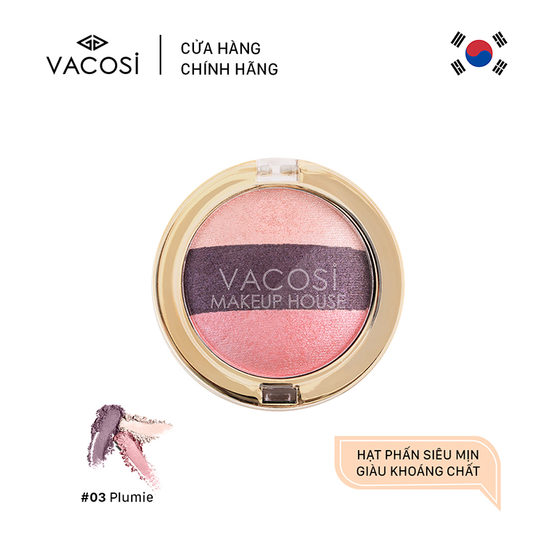 PHẤN MẮT (HỘP TRÒN) VACOSI TRIO EYESHADOW