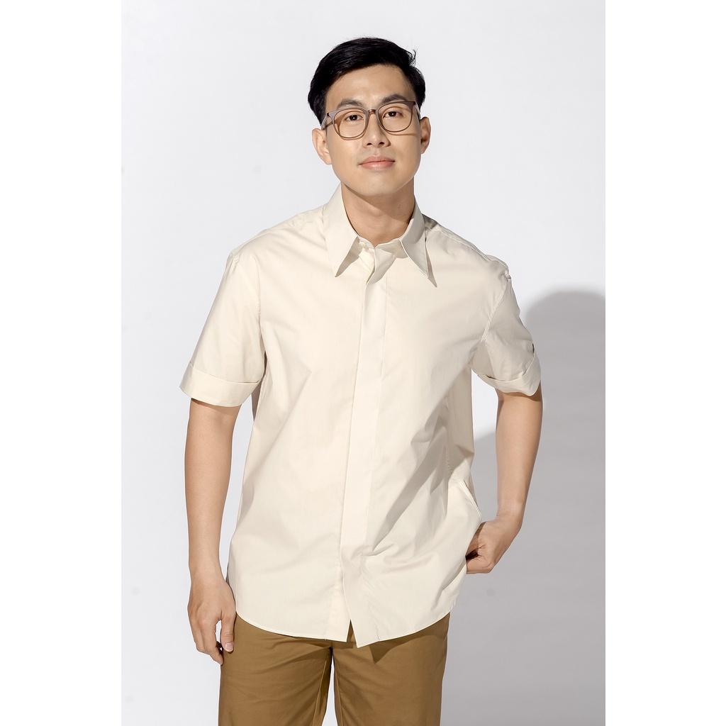 Áo sơ mi tay ngắn, cổ POINT COLLAR. LOOSE form - Routine 10S21SHS004