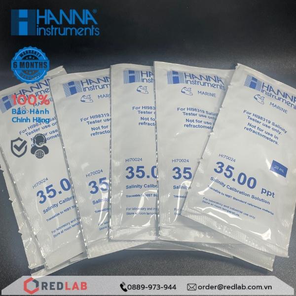 Dung dịch hiệu chuẩn độ mặn dạng gói 20ml Hanna HI70024