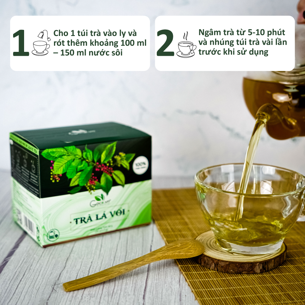 Trà lá vối túi lọc Goce - Kiểm soát tiểu đường, tốt cho tiêu hóa