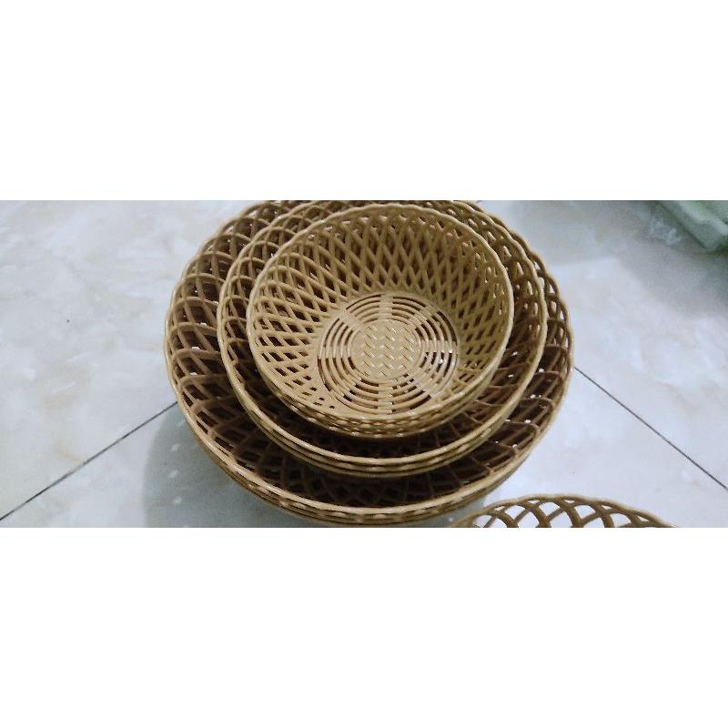 Set 5 rổ tròn mây size 3 cỡ lựa chọn hàng Cao cấp việt nhật