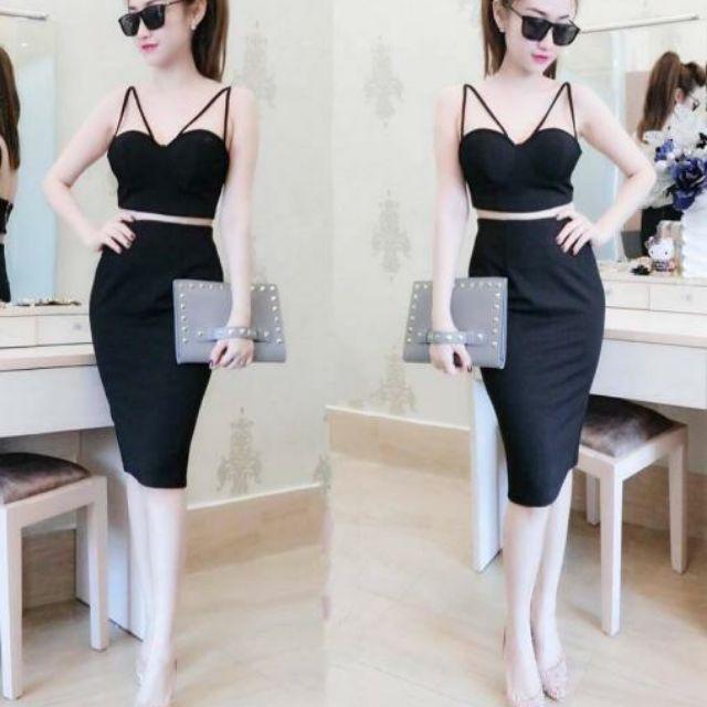 Sét áo cúp dây hở bụng kute